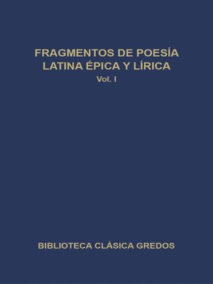 cover image of Fragmentos de poesía latina épica y lírica I